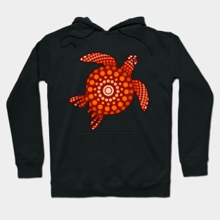 Red Turtle Aboriginal Art Hoodie